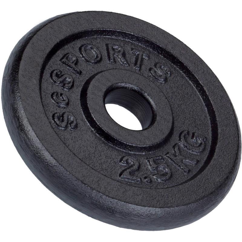 Set de placi de greutate 10 kg (4 x 2.5 KG) 30 si 31 mm din fonta negru