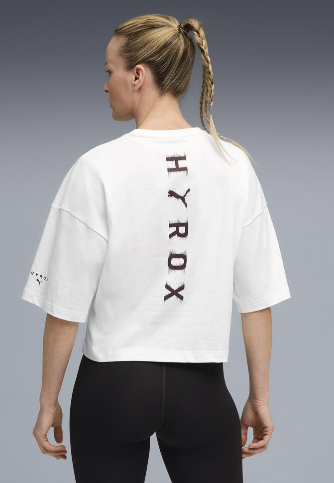 Damska skrócona koszulka PUMA x HYROX Lifestyle PUMA White