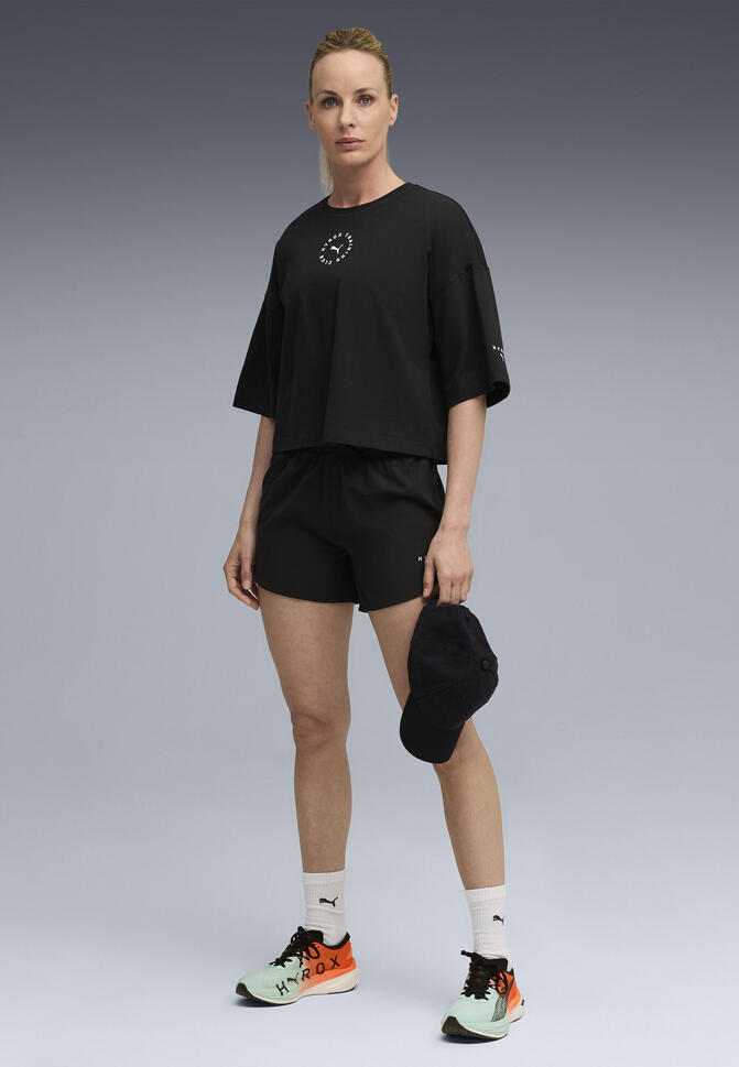 Damska skrócona koszulka PUMA x HYROX Lifestyle PUMA Black