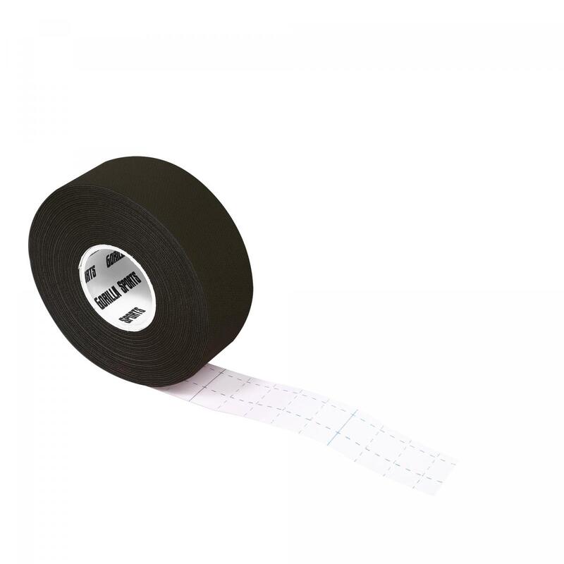 Gorilla Sports Kinesiologie tape - 2,5 cm breed - 1 rol - zwart