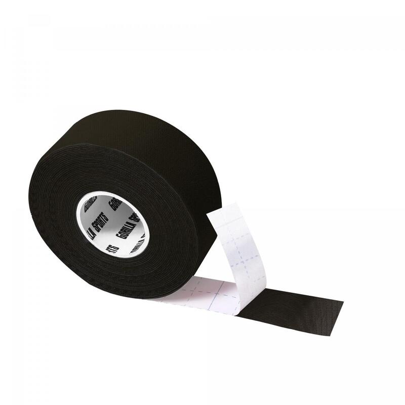 Gorilla Sports Kinesiologie tape - 2,5 cm breed - 1 rol - zwart