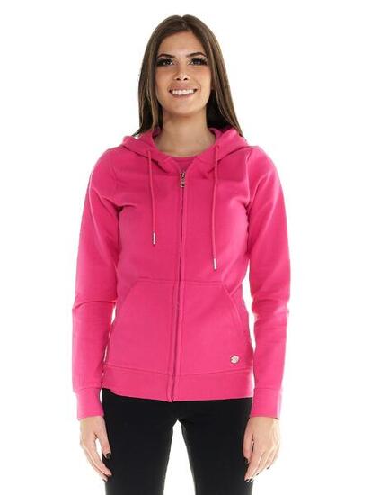 Leone Damen-Sweatshirt mit Basic-Kapuze mit durchgehendem Reißverschluss