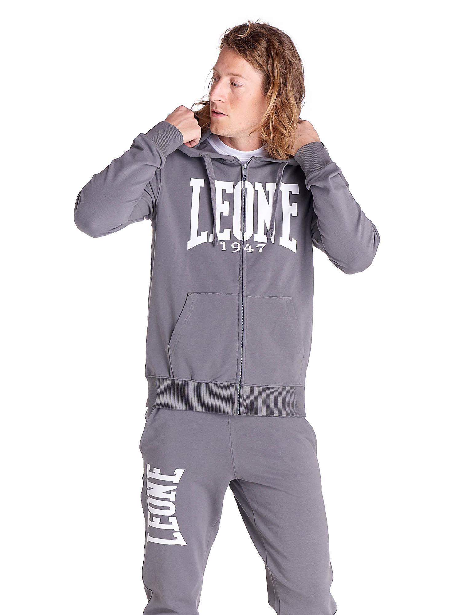 Leone 1947 Apparel Bluzy z kapturem męskie zapinane na zamek