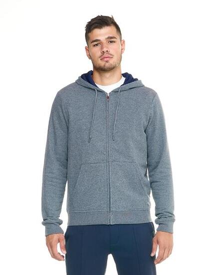 Leone Herren-Sweatshirt mit Kapuze und durchgehendem Reißverschluss Lifestyle