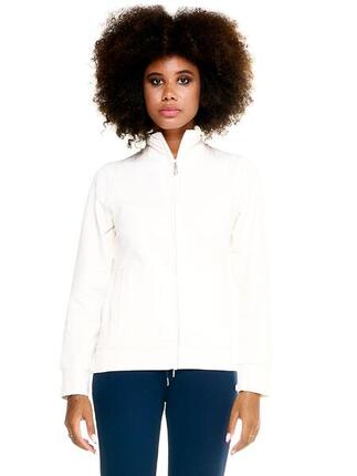 Einfaches Leone Damen-Sweatshirt mit durchgehendem Reißverschluss