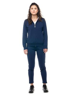 Leone basic dames sweatshirts met ritssluiting en kraag