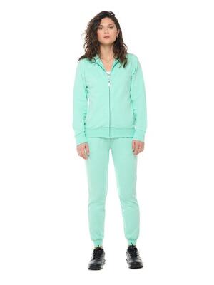 Leone basic dames sweatshirts met ritssluiting en kraag