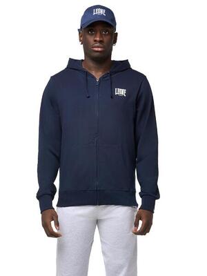 Felpa da uomo con cappuccio e zip non felpata Leone Sporty