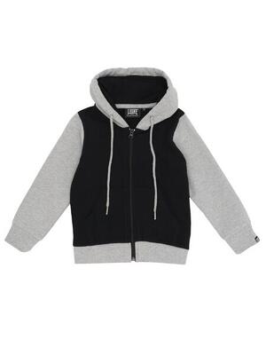 Felpe con cappuccio Leone bambina con zip intera Super Grey