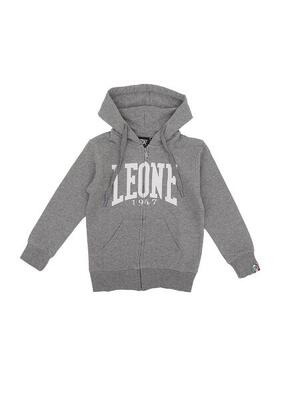 Felpe da bambino con cappuccio full zip e logo Basic