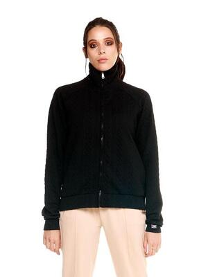 Felpa collo alto Leone donna con zip intera bonded Greyss