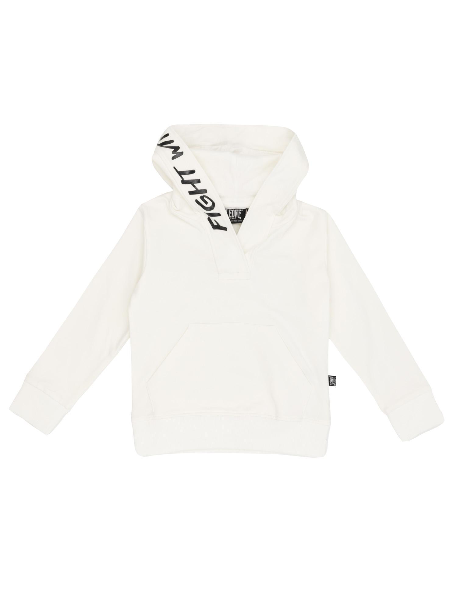 Felpa con cappuccio Leone bambina over Black 1/2