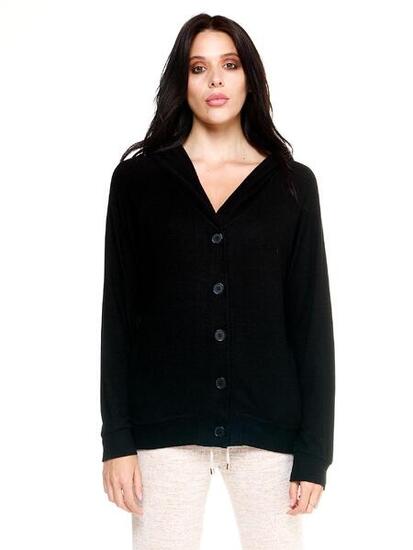 Felpe con cappuccio Leone donna con bottoni Winter Chic Boxing