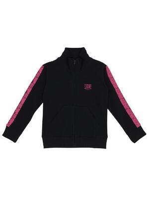 Felpa Leone bambina con zip intera Pink Girl