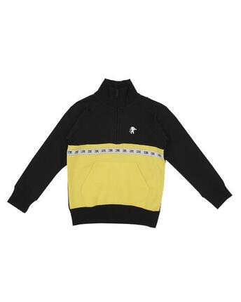 Sweat enfant avec col, demi-zip, bicolore New Tape