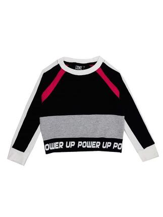 Sweat col rond fille fluo