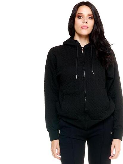 Maglia a treccia con cappuccio Leone donna Greyss