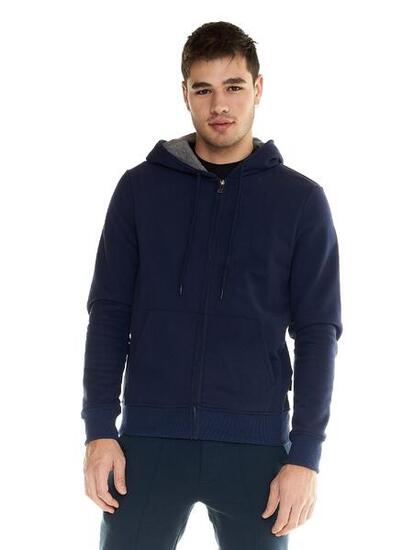 Leone Herren-Sweatshirt mit Kapuze und durchgehendem Reißverschluss Lifestyle