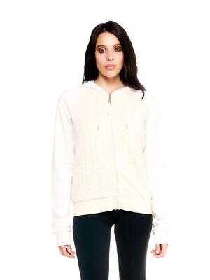 Felpe con cappuccio bonded Leone donna con zip intera Greyss