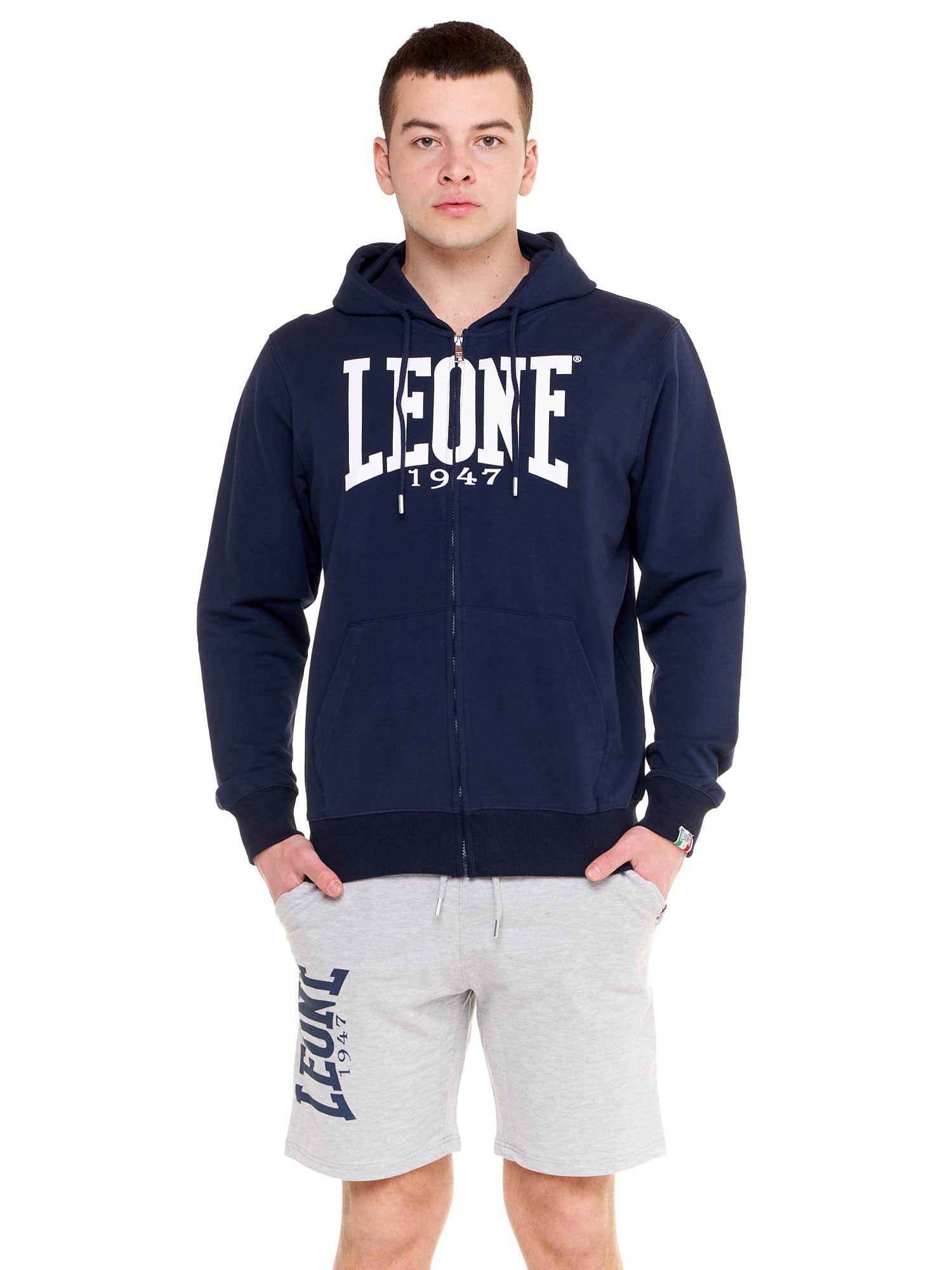 Felpa da uomo con cappuccio e zip Leone 1947 Apparel 7/8