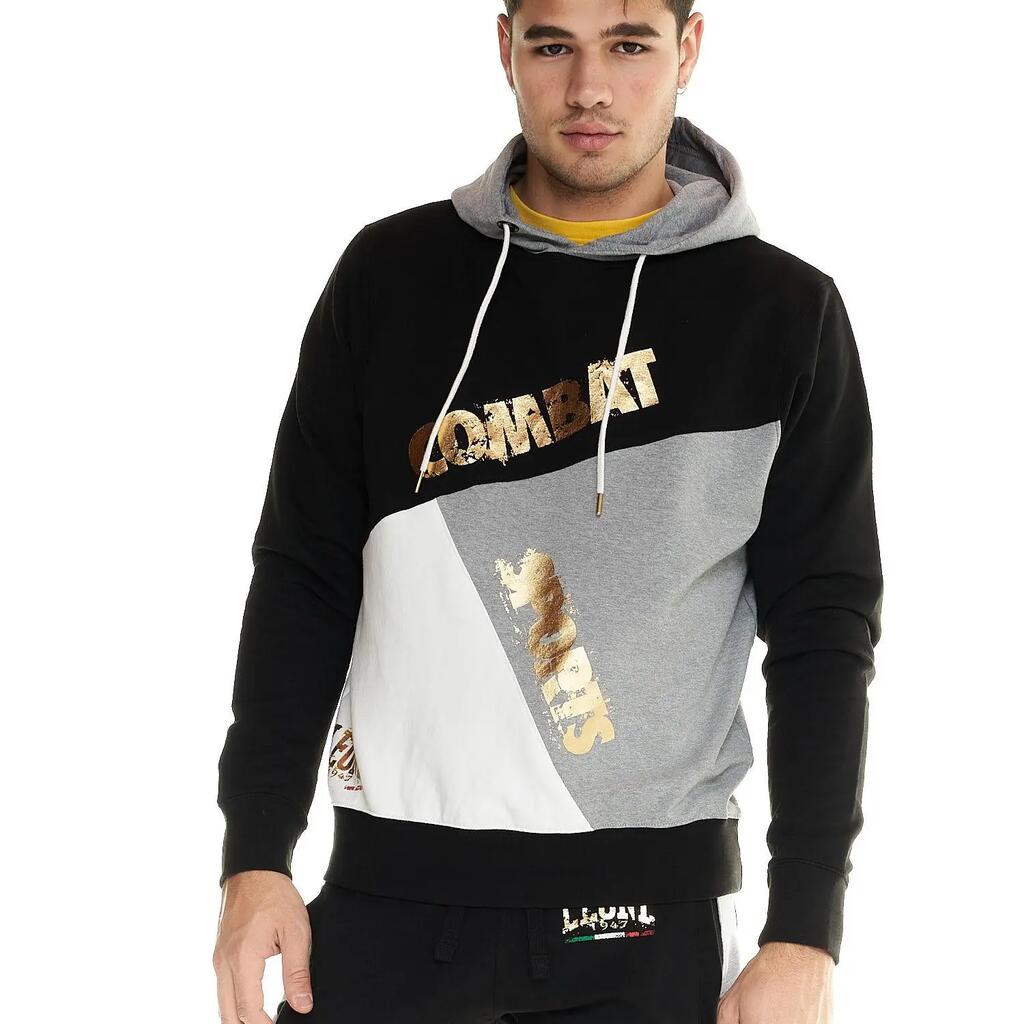 Man hoody diagonal Gold