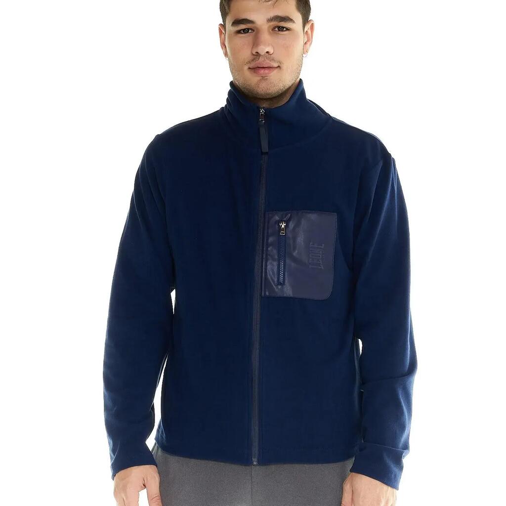 Leone Men's Full Zip Stand-Up Collar Lifestyle Sweater