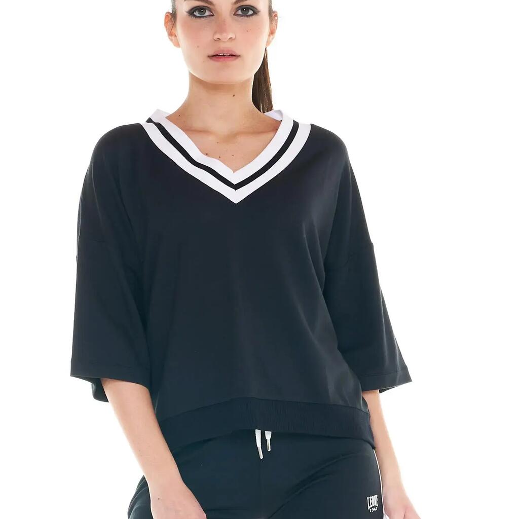Woman V collar Black Boring