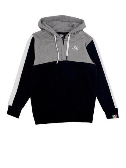 Sweat à capuche gris garçon lion