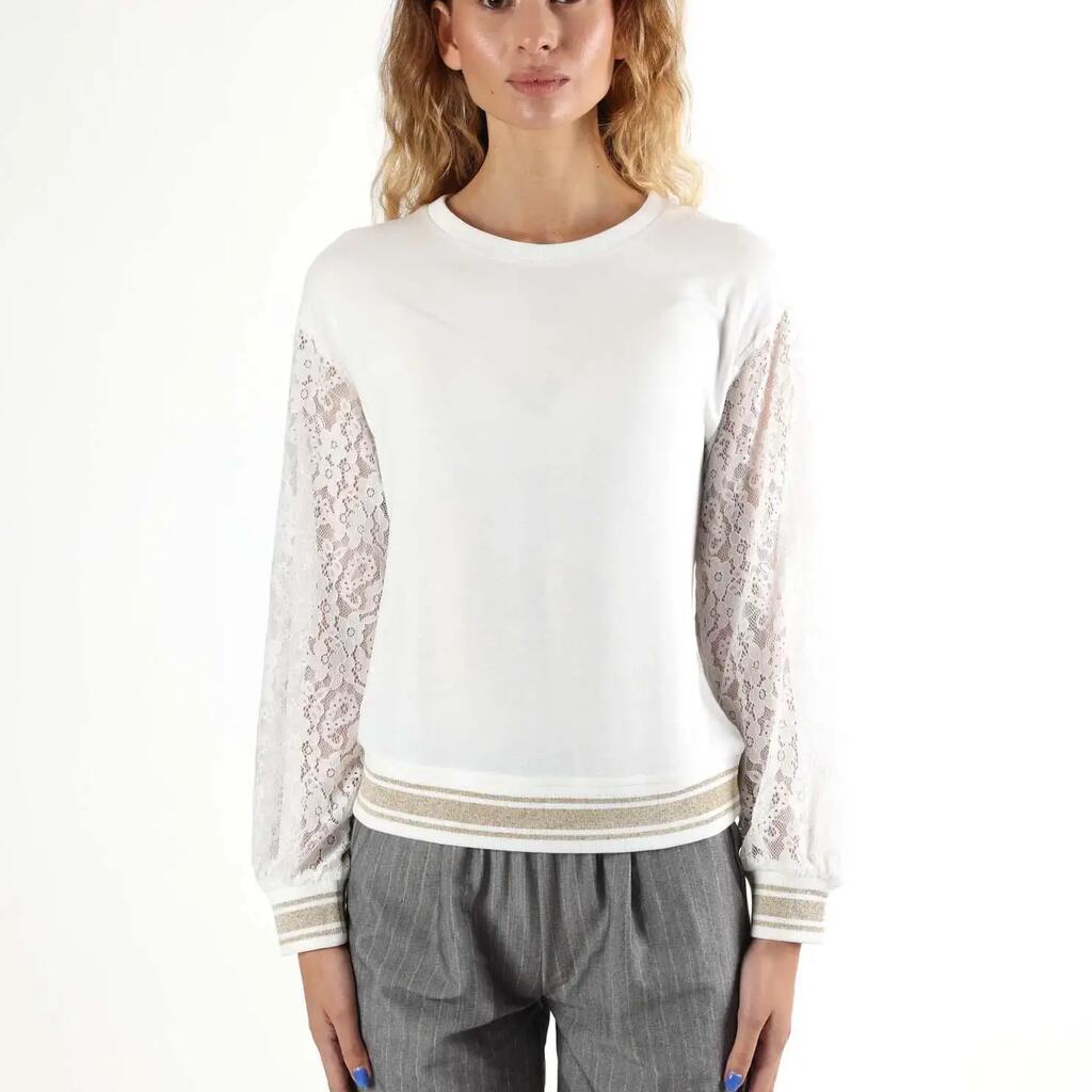 Leone Lace Women's Crew Neck Pull-On Sweatshirts