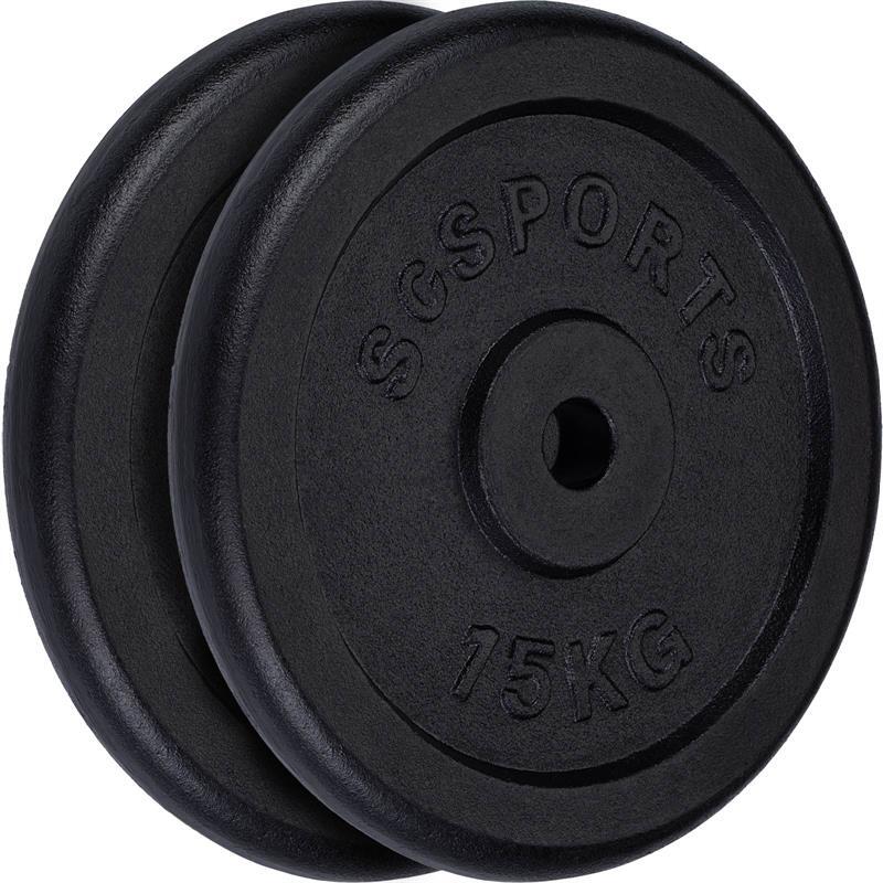 Dischi in ghisa SC-SPORTS foro 31 mm neri, set da 2–15 kg 3/6