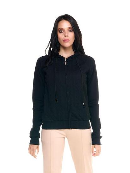 Felpe con cappuccio bonded Leone donna con zip intera Greyss