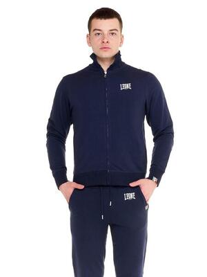 Leone basic heren non-sweatshirt met kraag en ritssluiting