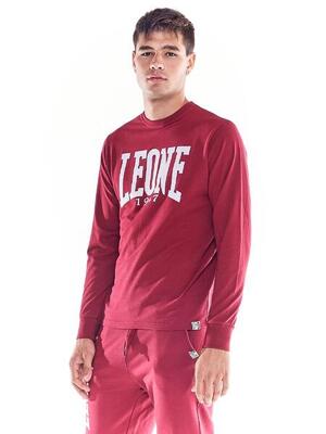 Leone basic katoenen heren-t-shirt met lange mouwen