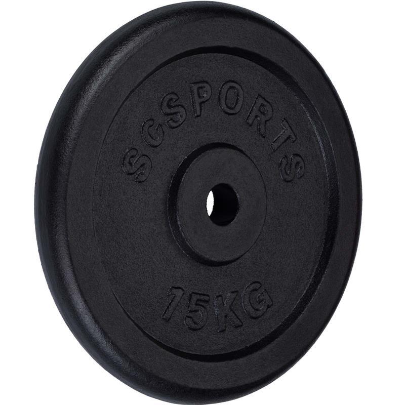 Dischi in ghisa SC-SPORTS foro 31 mm neri, set da 2–15 kg 4/6