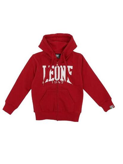 Felpe da bambino con cappuccio full zip e logo Basic