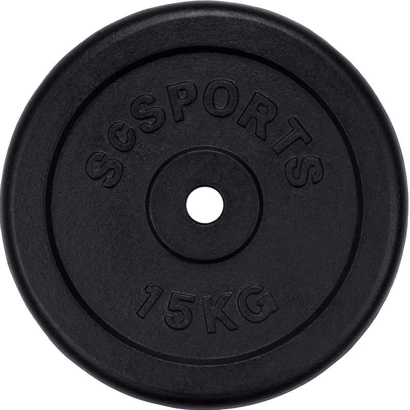 Dischi in ghisa SC-SPORTS foro 31 mm neri, set da 2–15 kg 5/6