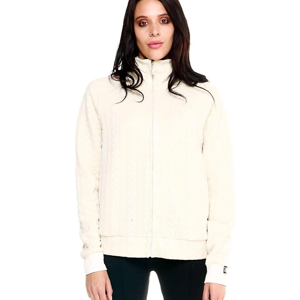Leone Women's High Neck Full Zip Bonded Sweatshirts Greyss