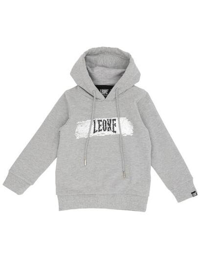 Sweat à capuche fille Leone Super Gris