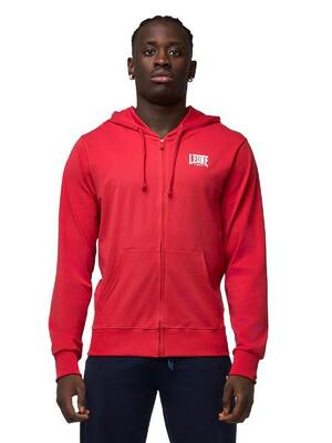 Felpa da uomo con cappuccio e zip non felpata Leone Sporty
