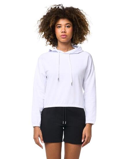 Sweat à capuche court Leone Basic pour femme, respirant et facile à enfiler