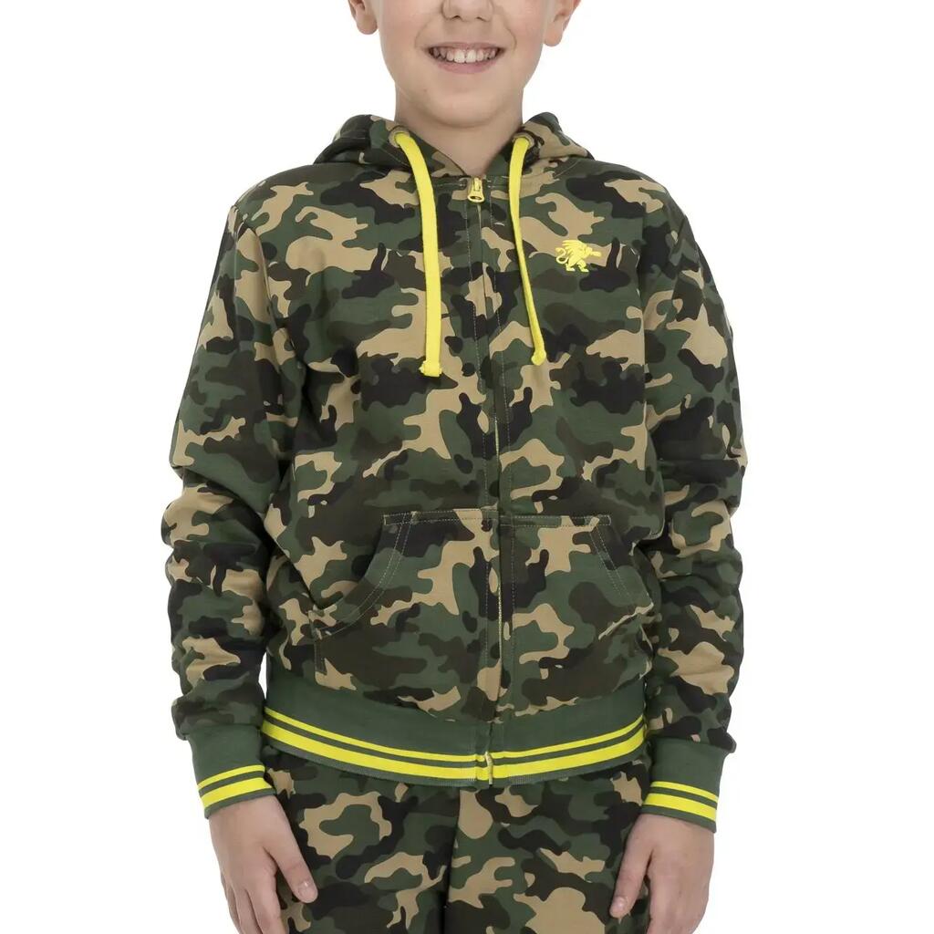 Boy hoody full zip Bold Camo