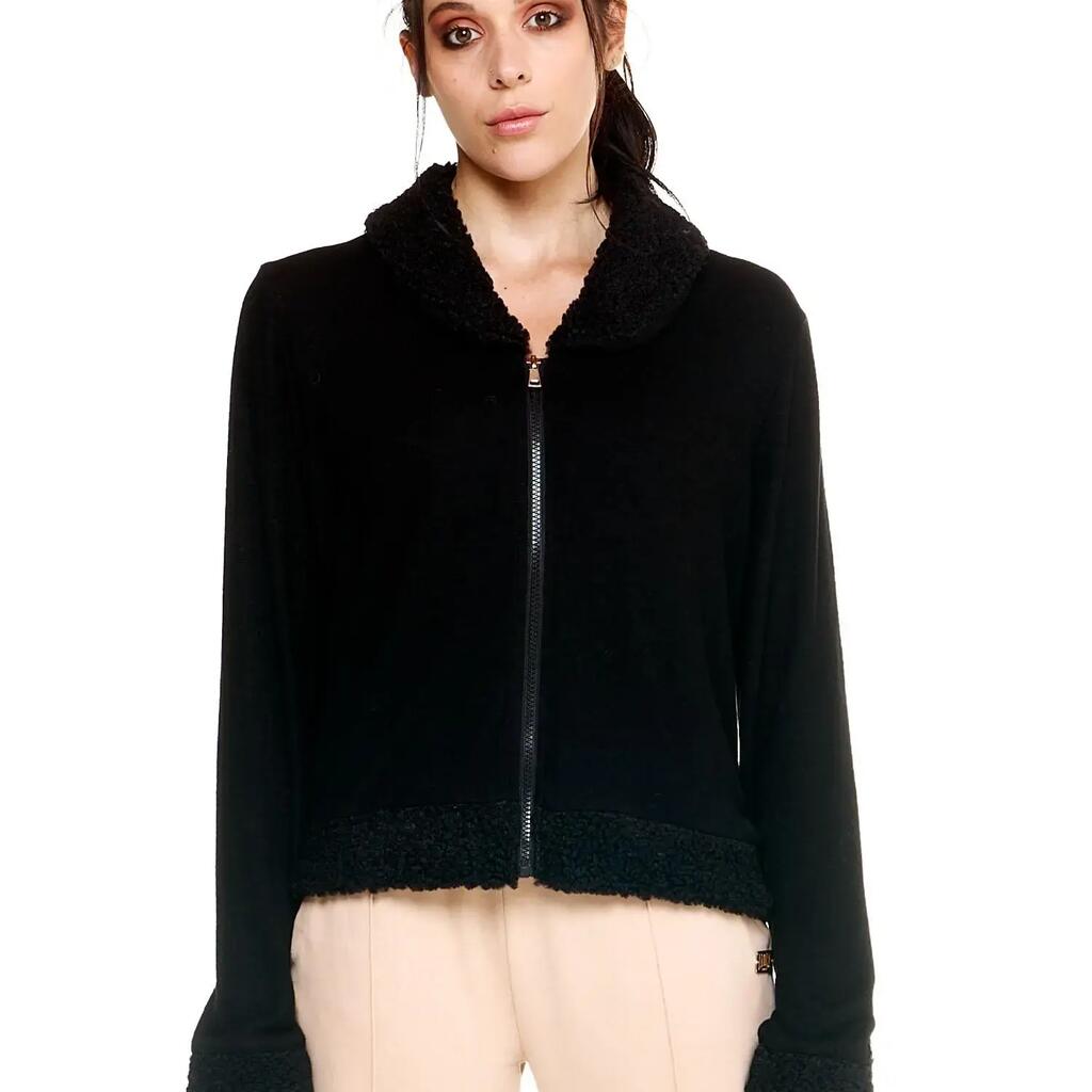 Leone Women's Full Zip Winter Chic Boxing Cropped Hoodie