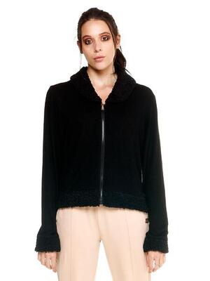 Felpe con cappuccio corta Leone donna con zip intera Winter Chic Boxing