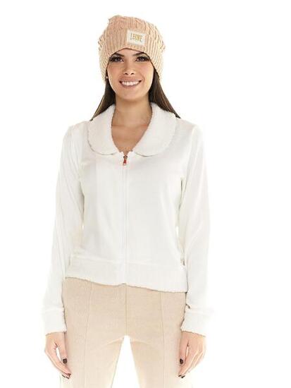 Felpe con cappuccio corta Leone donna con zip intera Winter Chic Boxing