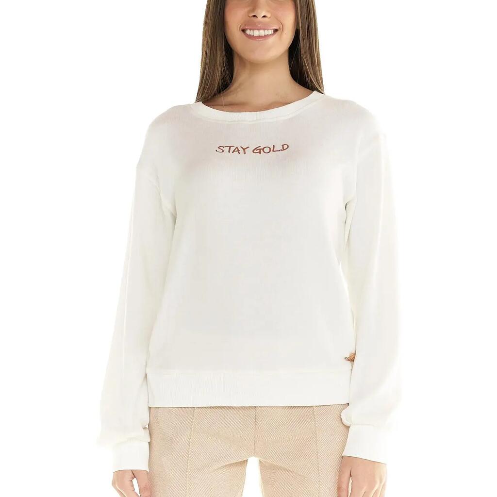 Leone Women's Crew Neck Sweatshirts Winter Chic Boxing