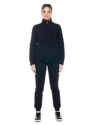 Leone basic dames sweatshirts met ritssluiting en kraag