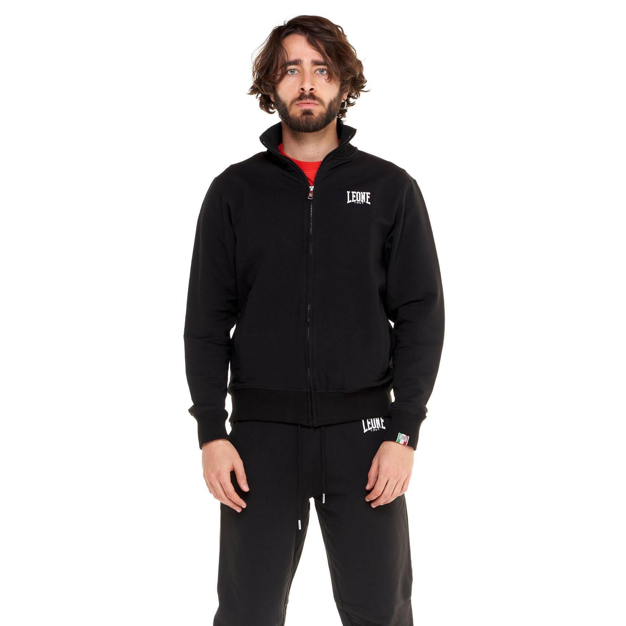 Leone 1947 Apparel - Sweat-shirt Pour Hommes Leone Basic Avec Col Et Fermeture Éclair - Sweat-shirt - Noir - 48 Xl - Decathlon