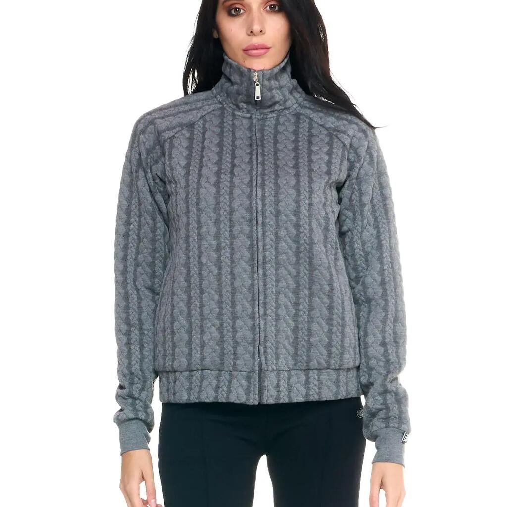 Leone Women's High Neck Full Zip Bonded Sweatshirts Greyss