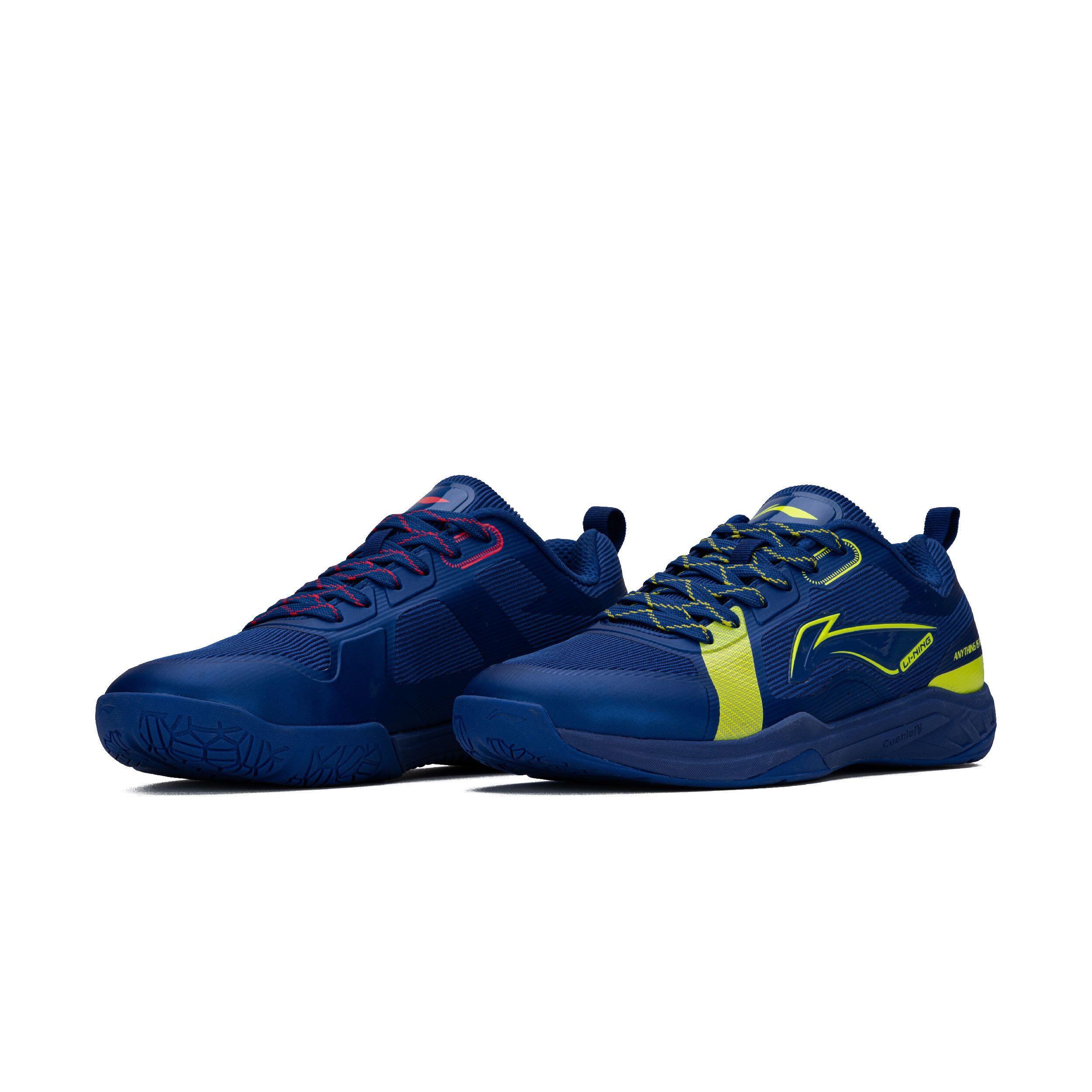 Aero Lite Non-Marking Unisex Badminton Shoes (Navy/Orange/Lime ; EUR 43)
