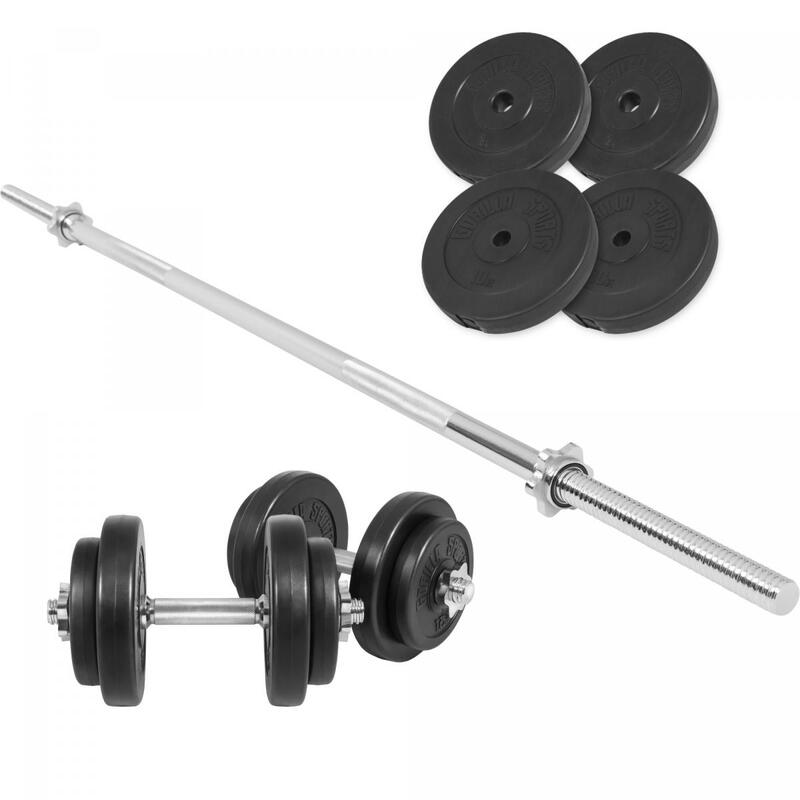 Afilar pimienta Dramaturgo SET DE MANCUERNAS 60KG |DISCOS DE PLÁSTICO + BARRAS 2X35CM Y 1X170CM|MUSCULACIÓN | Decathlon Afilar pimienta Dramaturgo SET DE MANCUERNAS 60KG |DISCOS DE PLÁSTICO + BARRAS 2X35CM Y 1X170CM|MUSCULACIÓN | Decathlon